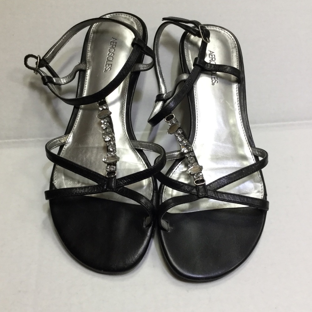 Leather upper sandals